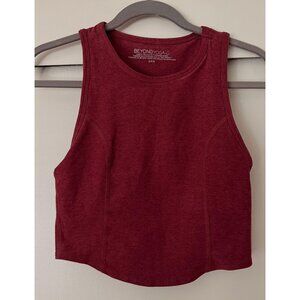 Beyond Yoga Spacedye Motivate Cropped Tank in Wine, Size Small